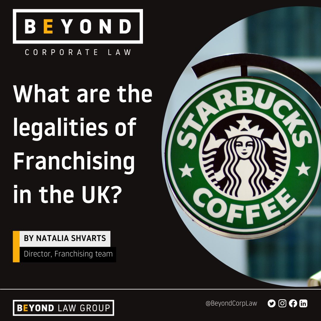 Natalia Shvarts, Director and part of @BeyondCorpLaw’s Franchising Team, explains how the UK is one of the few countries without franchise specific laws, and why the self-regulated market makes franchising in the UK so attractive. Read more on the link in our bio!