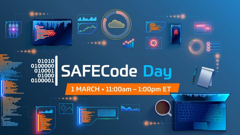 SAFECode's tweet image. Calling all #SAFECode members! Join us on March 1 for SAFECode Day -- a day to celebrate our successes and discuss ways to continue our momentum. Reserve your spot by contacting info@safecode.org.