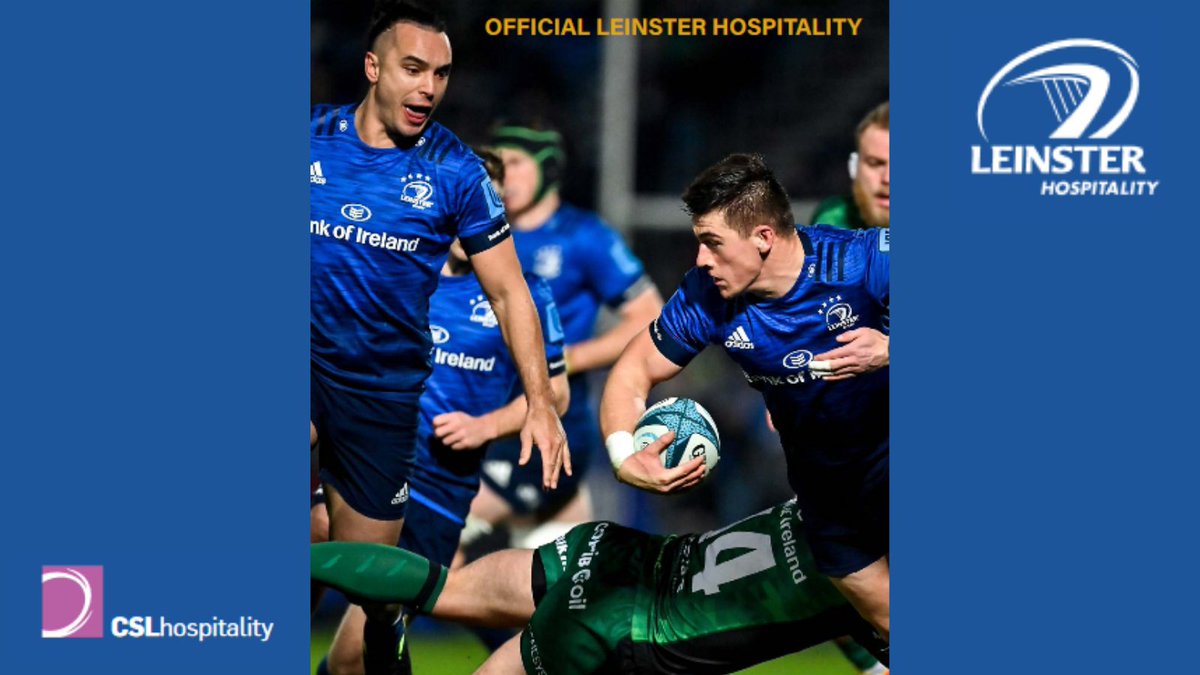 Hospitality packages now available for the Heineken Champions Cup fixture <a href="/leinsterrugby/">Leinster Rugby</a> v <a href="/connachtrugby/">Connacht Rugby</a> on April 15th. 
To make a booking or for more information please contact us on 00353 1 6766650 or email: info@cslhospitality.ie
#CSL #CSLEvents #CSLHospitality #LEIvCON