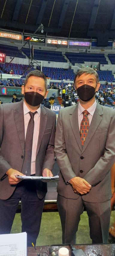 anthonysuntay's tweet photo. Had a blast covering TNT-Ginebra with @coachjong https://t.co/YPW2h240Pp