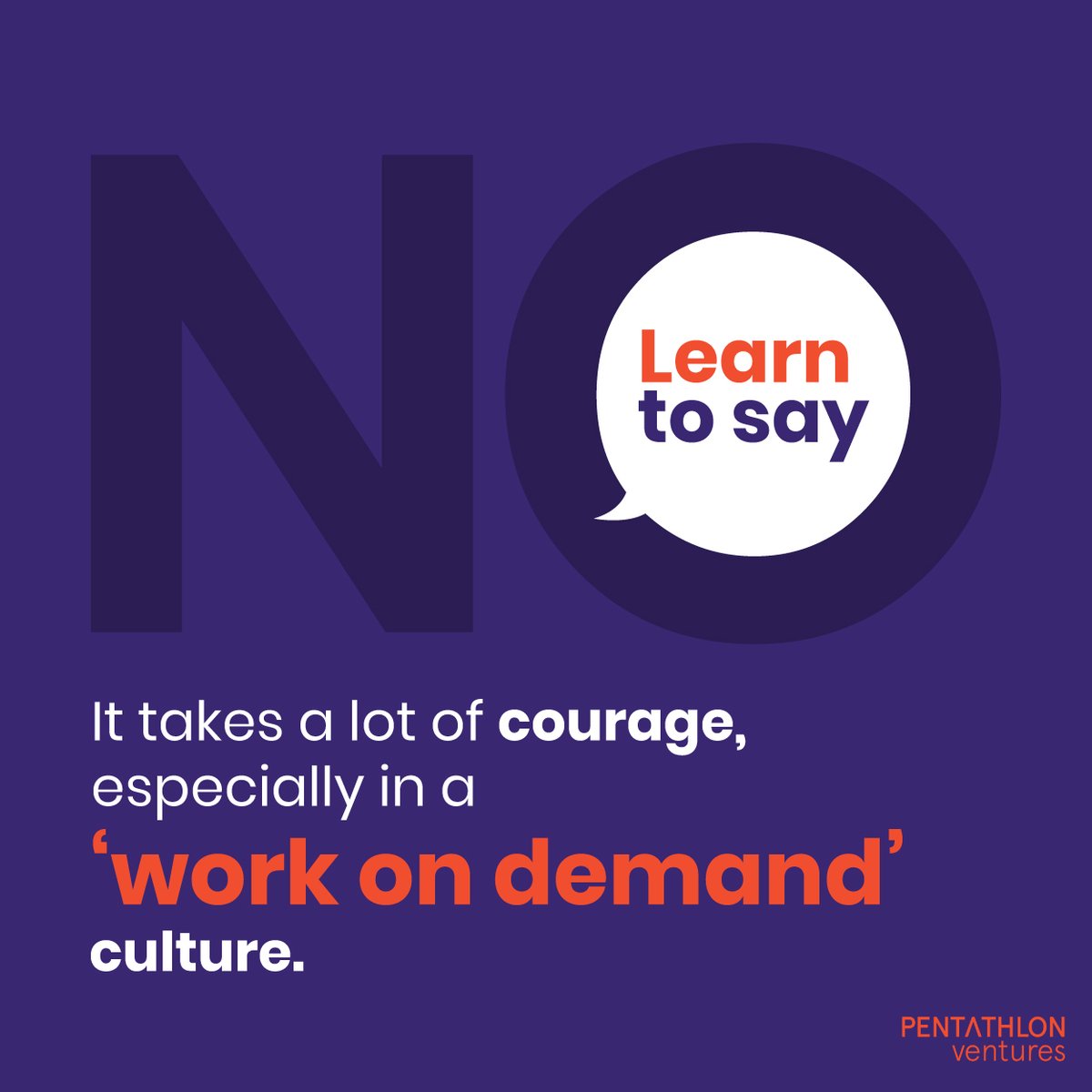 pentathlon_vc's tweet photo. In a world where we are bombarded with more demands than we can reasonably meet, how to say no with elegance and style is a talent that we all require.
#DNAofScale #VentureCapital #SaaS #Startups #Founders #Entrepreneurs #LearningToSayNo https://t.co/rI9vOu1gS1