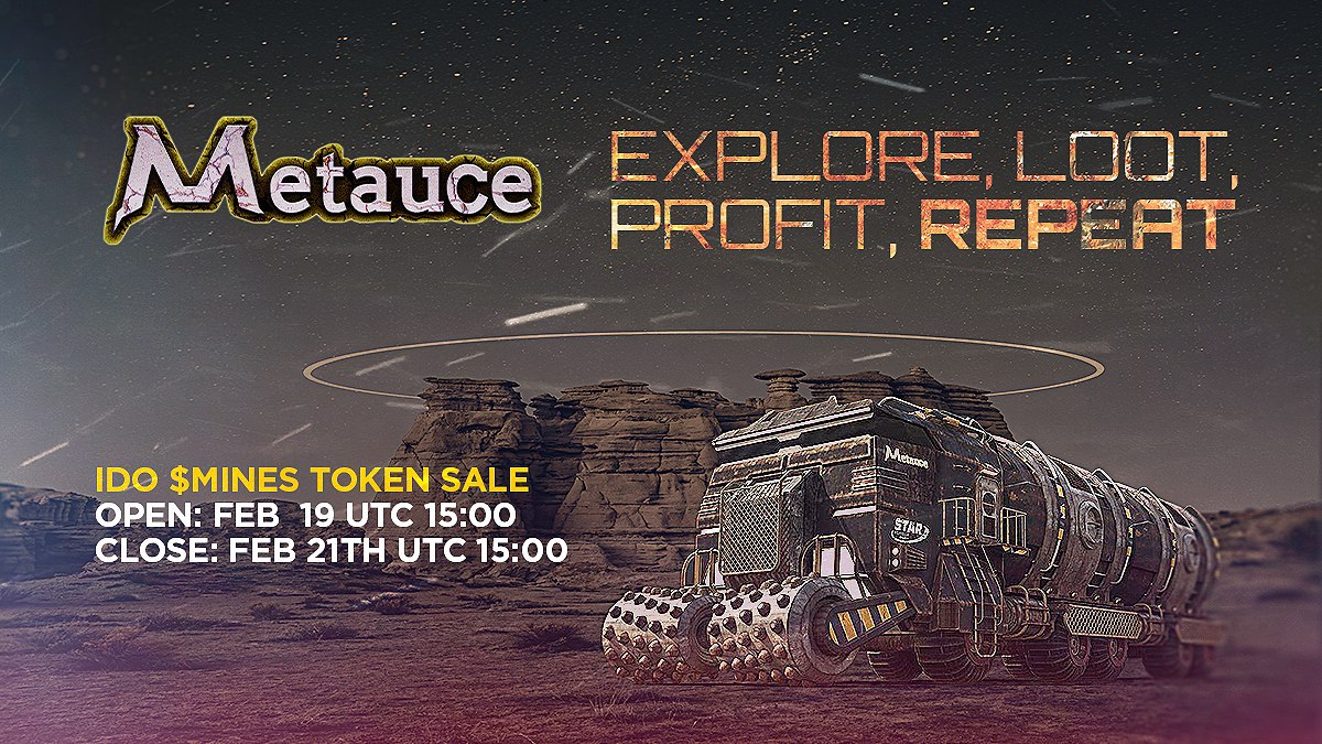 marcustengx's tweet photo. 1 Day to go!!!  #IDO on @netswapofficial
Metauce is the first IGO Launchpad on @MetisDAO  

$MINES Token sale begins Feb  19 UTC 15:00

🧑‍🌾After the IDO, we will kick off $MINES - $METIS LP Farming! Provide liquidity to earn some tasty $METIS rewards! Details coming soon! https://t.co/mfRY7rUOcX