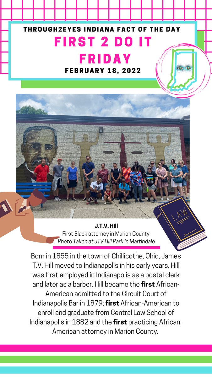 Through2Eyes's tweet photo. #First2DoItFriday: James T.V. Hill moved to Indianapolis in his early years. Hill became the first African-American admitted to the Circuit Court of Indianapolis Bar in 1879 and the first practicing African-American attorney in Marion County. https://t.co/mKkGngCk9H