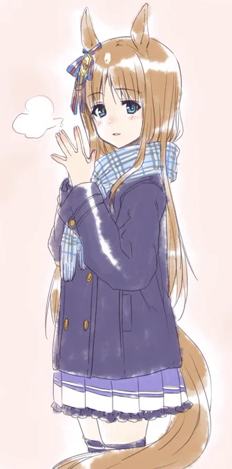 #ウマ娘 グラスワンダー「春が待ち遠しいですね🌸」 