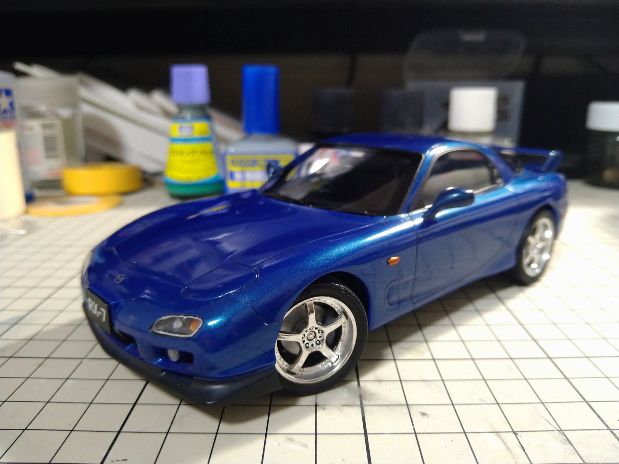 絶版 アオシマ 1/24 プリペイントモデル マツダ RX-7 ブルー 61ioEOd2bmL._UF350,350_QL80_.jpg