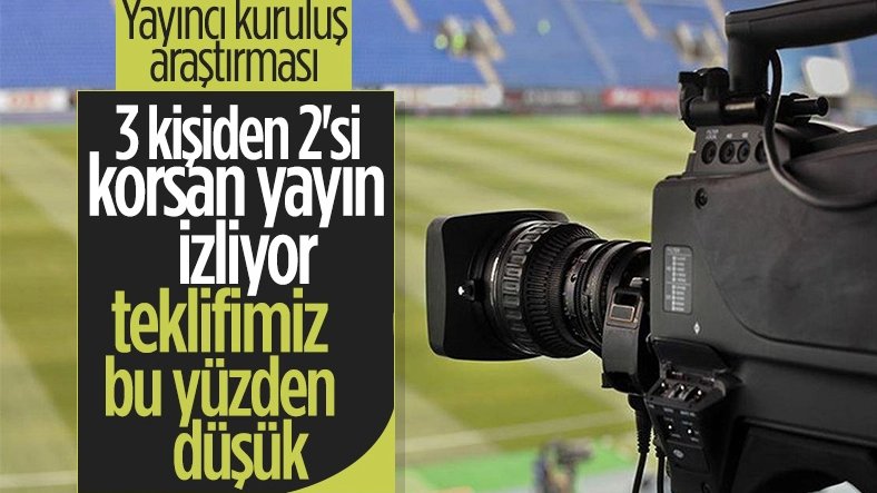 Türk futbolunu takip eden her üç kişiden ikisinin korsan yayın tercih ettiği ortaya çıktı.