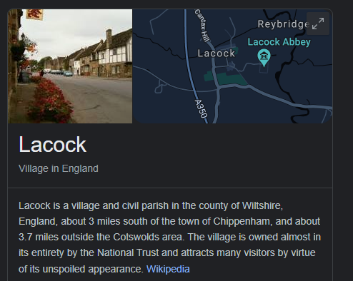 MaybeItsCrab's tweet photo. @March4th2022 Can't forget Lacock https://t.co/3OoQfnoRhV