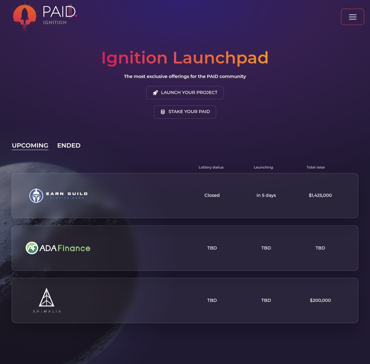 Dersudan's tweet photo. Stake your PAID Tokens at @paid_network Ignition Launchpad and Join Lottery for Next Coming IDO'S 
 @EarnGuild  @ADAFinance   @Animalia_token  and more in Pipelines 💕🙏👏🤝👍 https://t.co/OJs21CXuzB