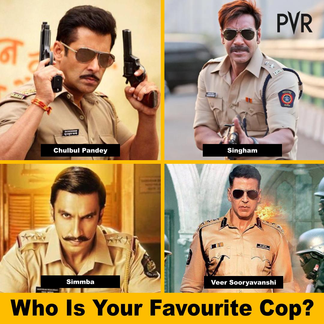 Bringing down the bad guys in style. These police officers are oozing swag!
.
.
.
#pvr #pvrcinemas #copswithswag #singham #sooryavanshi #simmba #chulbulpandey #dabangg #salmankhan #ajaydevgn #ranveersingh #akshaykumar