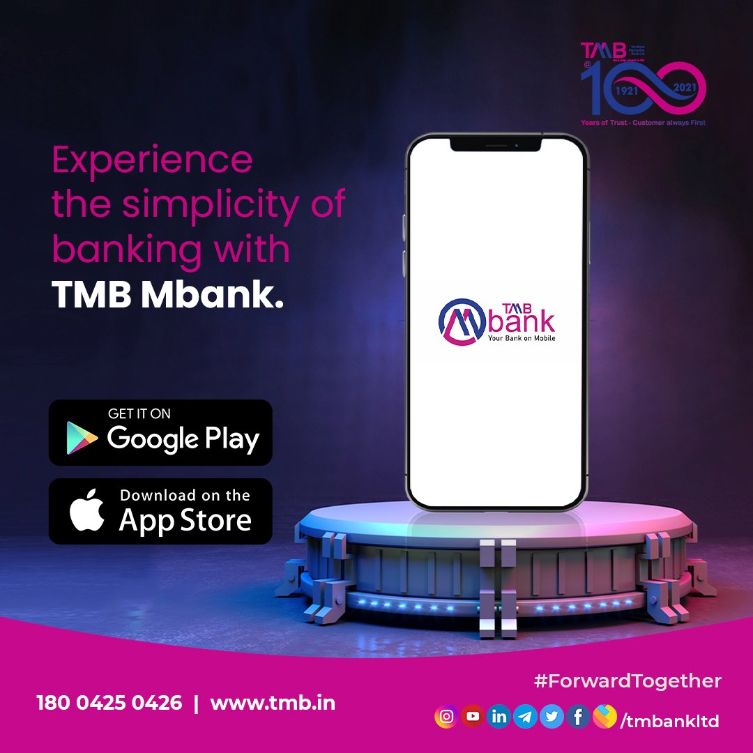 TMBank_Ltd's tweet photo. Providing you the finest banking experience that is simplified, fast and secure through every transaction you transfer.
Get the TMB Mbank now to enjoy the benefits of fast and safe banking.
#TMB
#ForwardTogether
#TMBMbank https://t.co/PmphEGdk9I