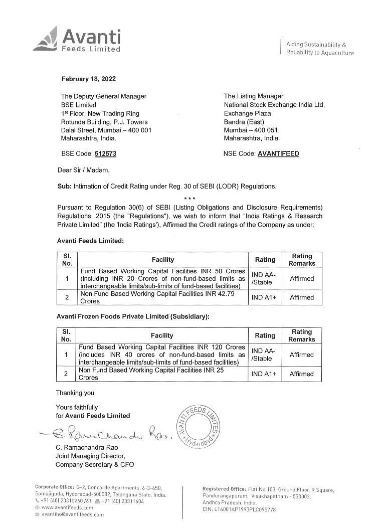 wealth_maker_in's tweet image. AVANTI 📢

#AVANTI - Company update
bseindia.com/xml-data/corpf…
RoE: 14.20, PB: 5.28

#investing