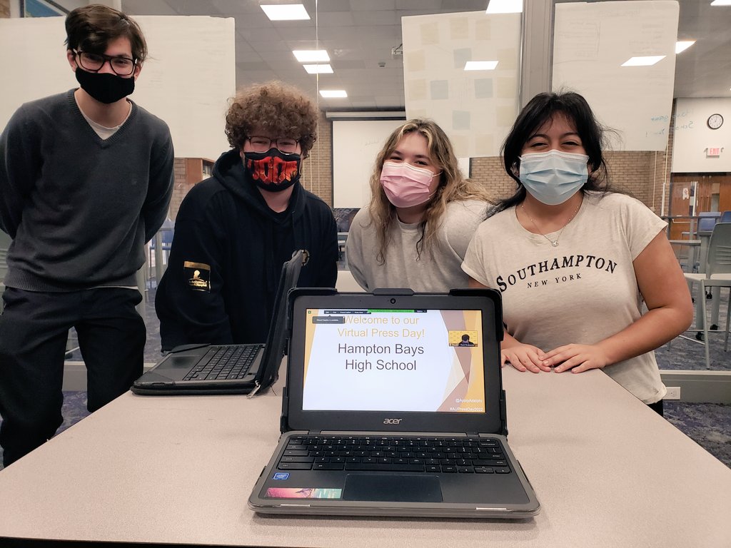 JKSpota's tweet photo. @HamptonBaysHS Journalists are ready for #AUPressDay2022 !
#weareHB https://t.co/FjT5MywhMN
