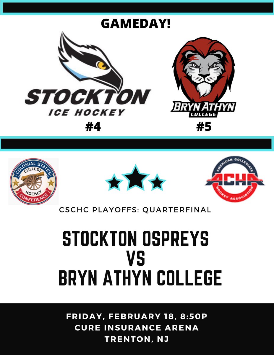 GAMEDAY!  After an OTL and road victory during the regular season, Ospreys face BAC in the Colonial Cup quarterfinal round.  $10 admission, masks required, and also Facebook livestream.  See you in Trenton!#rollspreys