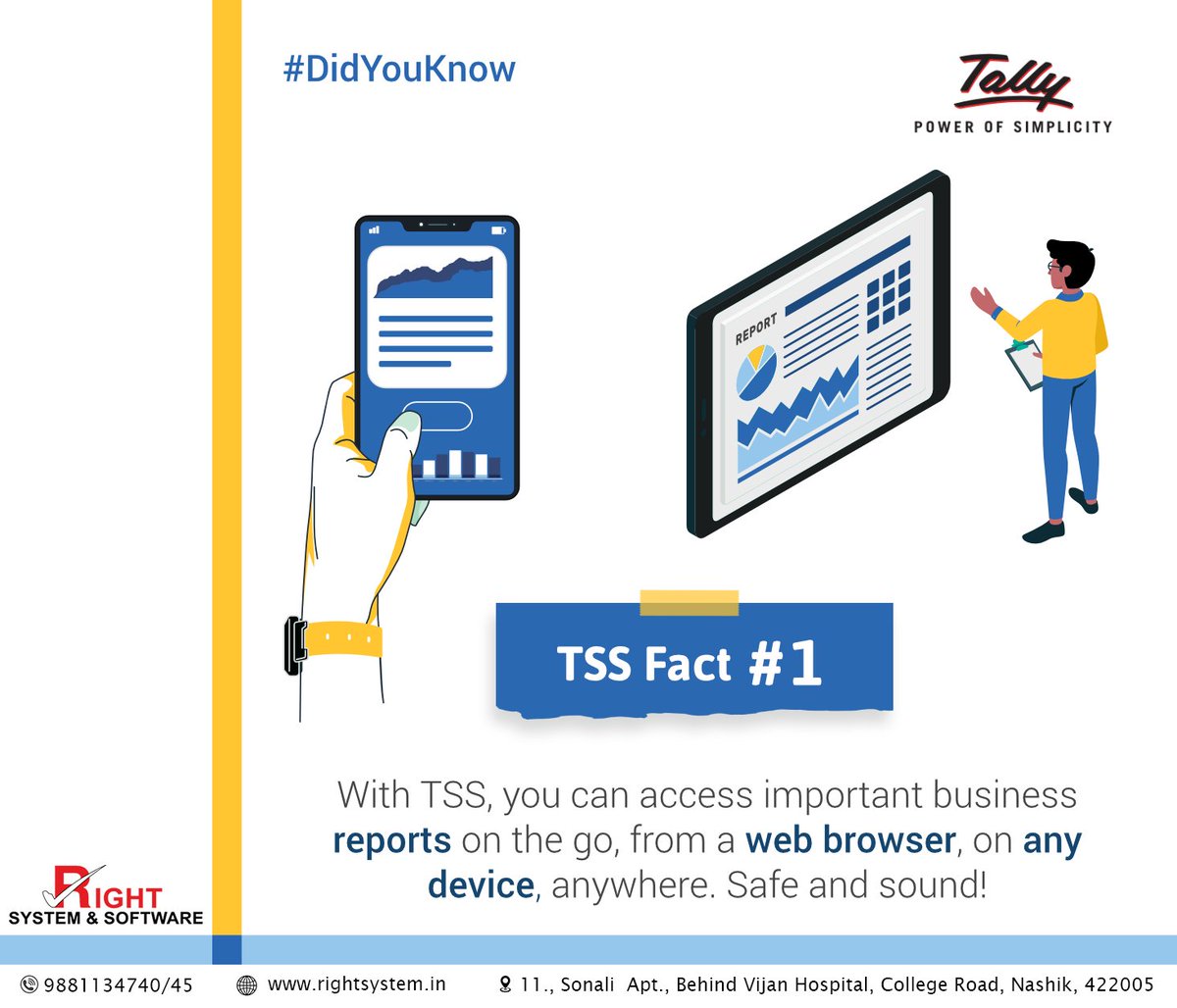 Rightsystemnsk's tweet image. Tally Prime is your new business partner that enables you to meet your goals, produce all the reports crucial for taking important business decisions and track your progress.
Right System and Software
Call on- 988113474/40
rightsystem.in
#rightsystem