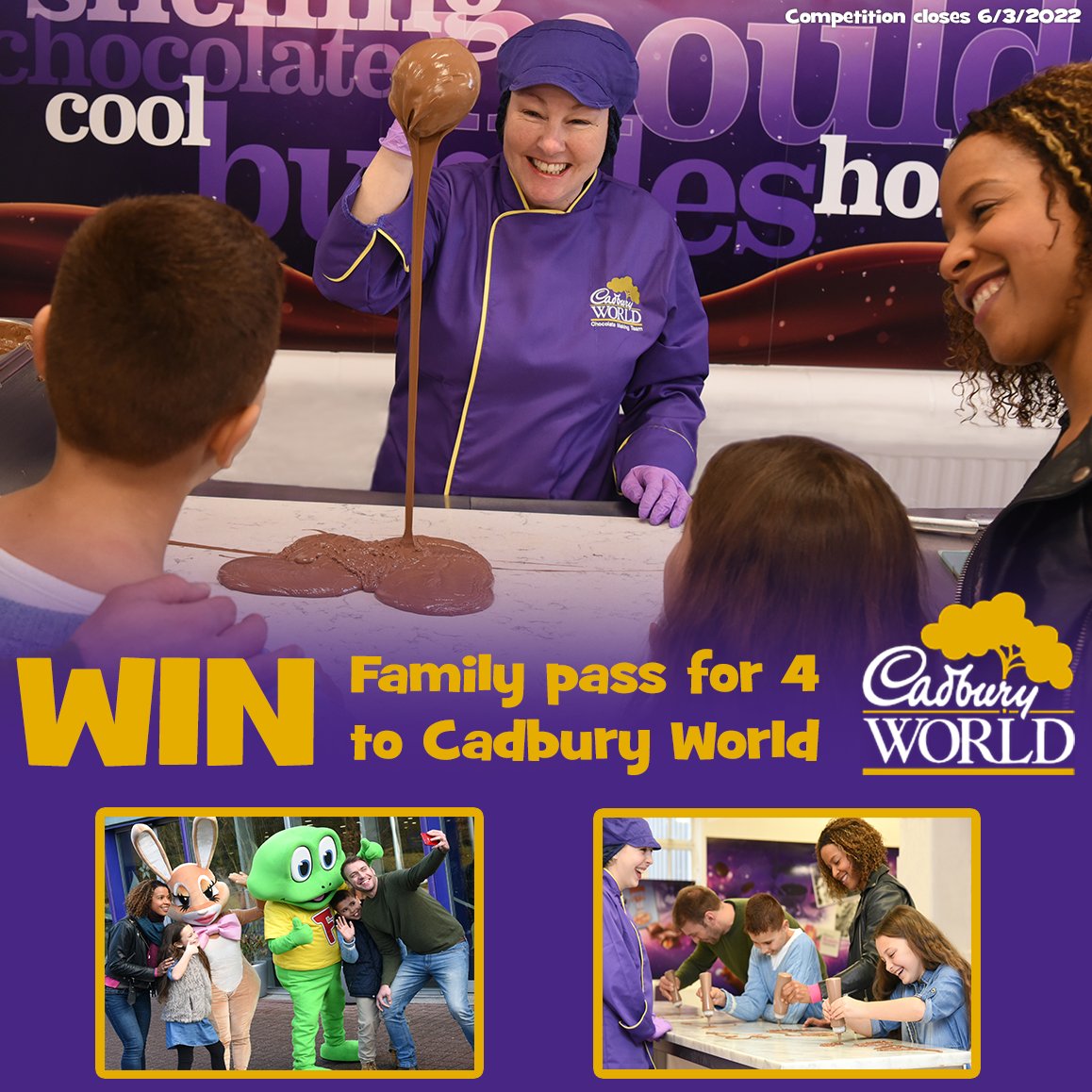 WhatsOnBrum's tweet photo. #WIN: A family ticket to @CadburyWorld. 🍫

FOLLOW + RT before midnight on 6/3 to enter.

T&amp;Cs: https://t.co/ZsajByi4rs https://t.co/tG5IGRIDsN