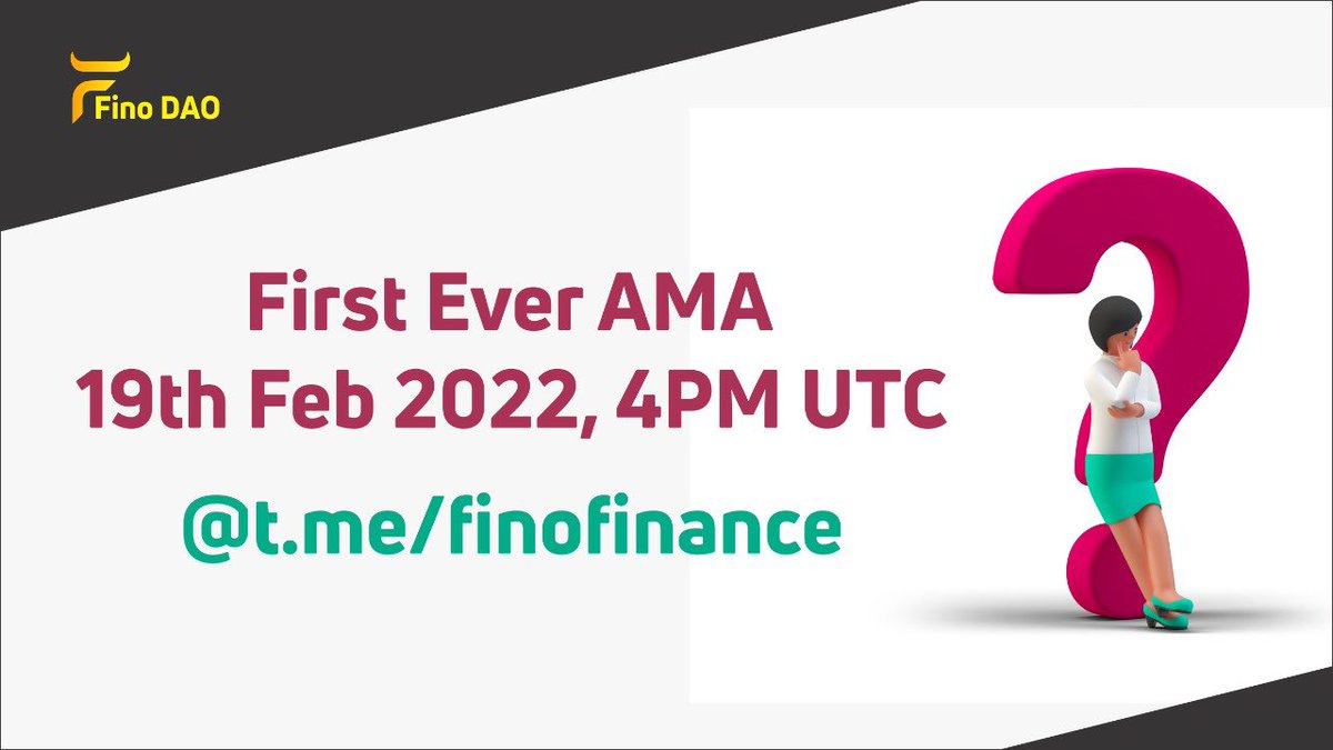Fino_DAO's tweet photo. Our First AMA Happening Tomorrow!

19th Feb 2022, 4PM UTC

Join our official TG group: https://t.co/hWu6OJ4SIY

TG Channel: https://t.co/G6wWNxDwqS

#AutoStake #Auto #Earn #Rebase #1000xgem #BSC #BSCGemsAlert #Fino #libero #Titano #FORK #BSCGem #BNB #Binance #busd #FinoDAO #CMC https://t.co/vQPZiwgB8M