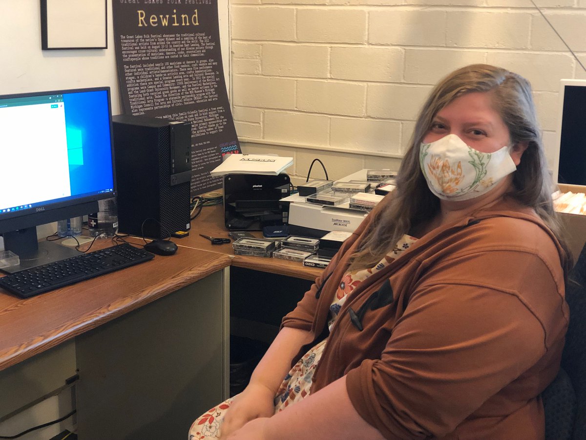 MSUMuseum's tweet photo. The week's featured student is Micah Ling! Micah is Folklife &amp; Cultural Heritage Collections Graduate Fellow working with the MSU Museum collection.
She is a PhD candidate in the Department of Folklore and Ethnomusicology at Indiana University
Read More: https://t.co/ZrbHscK3Zs https://t.co/7dOQOVPPad