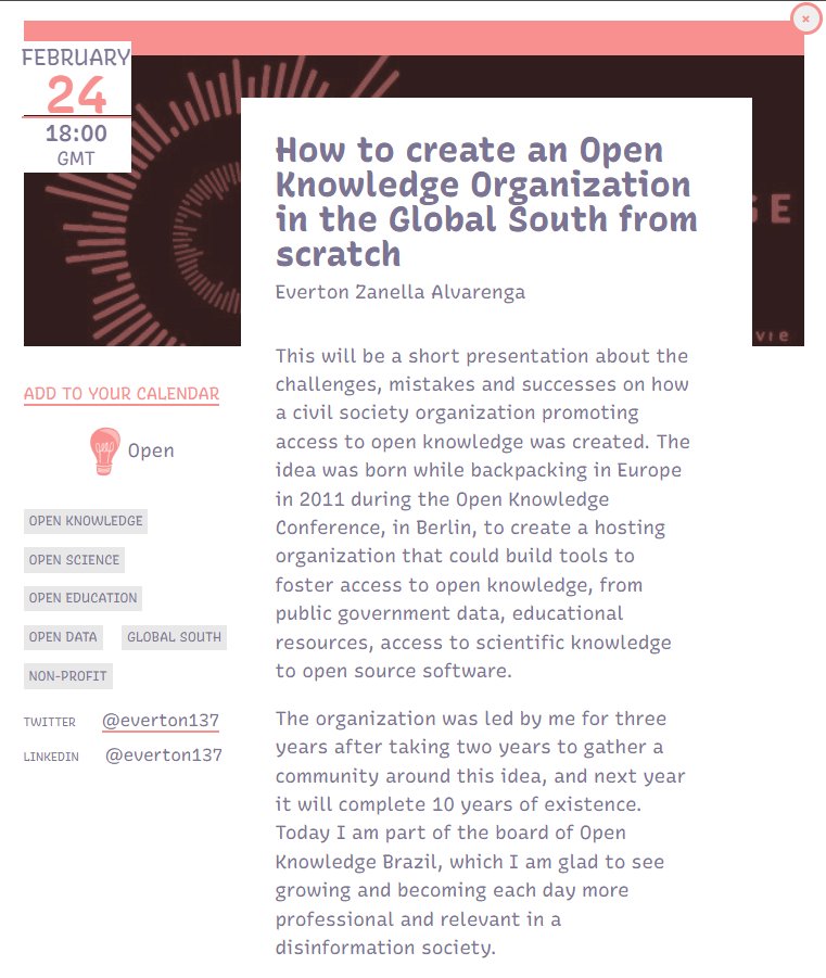 ShuttleworthFdn's tweet photo. Delighted to have @everton137 at #FlashForwardFest! Join this session to learn about his story, spanning 10+ years of promoting access to open knowledge in the Global South.
🗓️Feb 24 18:00 UST
➡️https://t.co/VVlPnl1jwJ
⚡️Nominated by @rufuspollock https://t.co/12WF1XQfGi