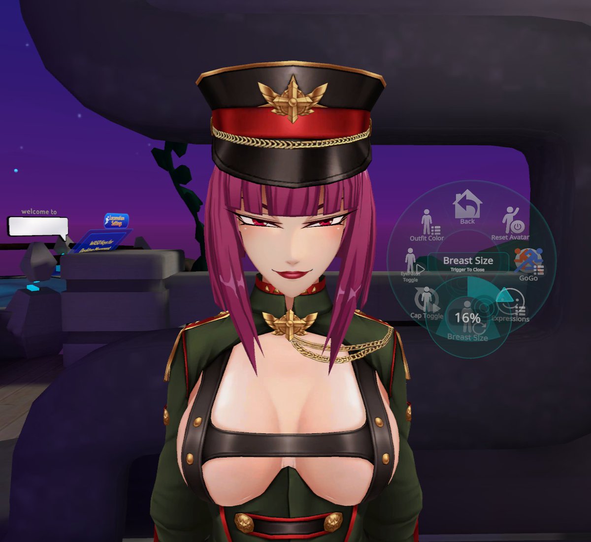 TheKareeda's tweet photo. Oboro Avatar for PC and Quest! Is now up on my Patreon! She comes with 4 uniform colors, breast size slider, eyepatch/cap toggles, and several face gestures. She also has Gogo Locomotion Installed. Toggles work on both PC/Quest! #VRChat #quest2 
https://t.co/AXFErIjtk7 https://t.co/fEVH7Y1qT4