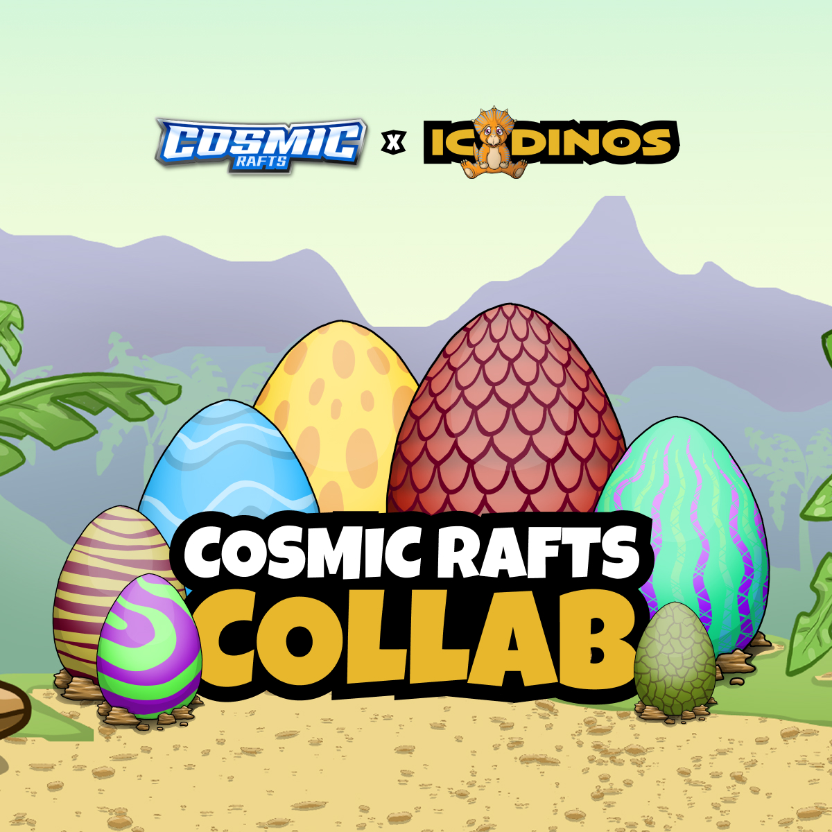 cosmicrafts's tweet photo. We are happy to announce a #community collaboration with @icdinos project!

And to celebrate this, they are giving away 10 Whitelist  📋spots!

The rules to participate are simple:

👉Follow @icdinos 
✅Tag a friend (that isn't already WL)
✍️your favorite 🦕🦖
🔁Retweet this post https://t.co/js3Wri86pt