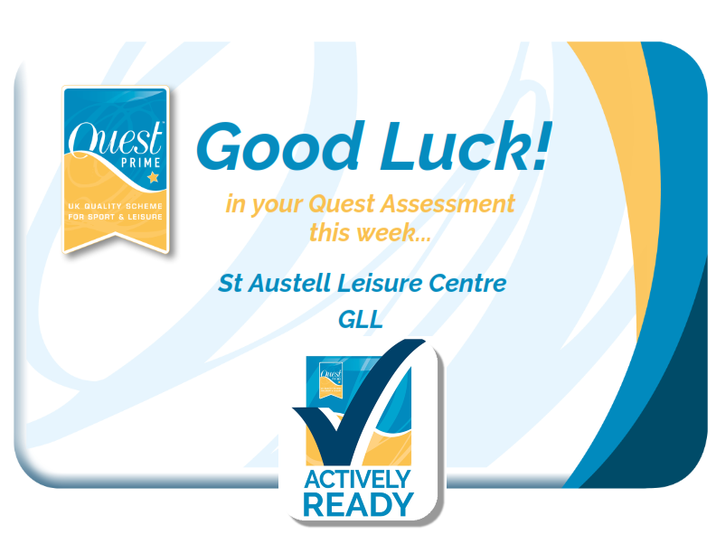R_Directions's tweet photo. Our Quest Assessor, Alan Donovan, was on site yesterday at St Austell Leisure Centre - @GLL_UK to complete their Quest Prime (Recovery) Assessment! We hope the assessment went well! Look out for their Quest 'Actively Ready' sticker!
#ActivelyReady #Quest #QuestPrime #GLL https://t.co/UAZzDP8W2u
