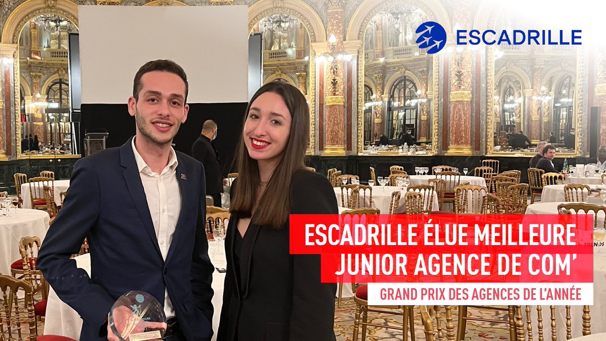 🏆 Toutes nos félicitations à notre Junior-Entreprise <a href="/ESCadrilleTlse/">ESCadrille Toulouse Junior Conseil</a> qui a remporté le prix de la meilleure Junior Agence de communication de l'année lors du Grand Prix des Agences de l'Année !👏