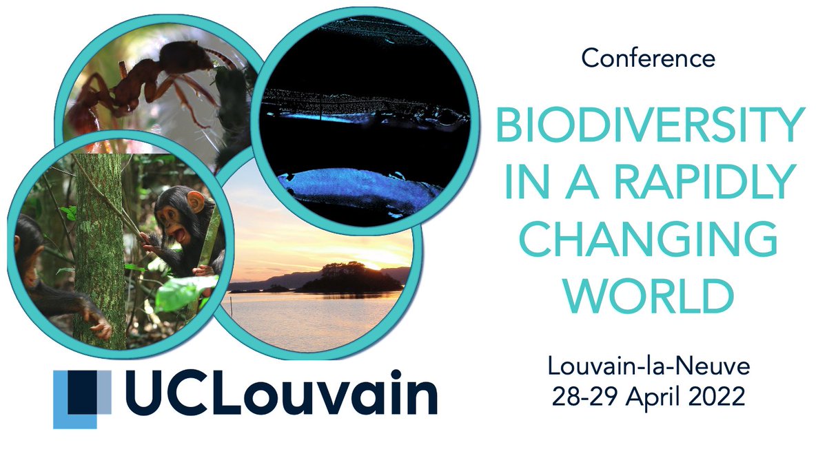 [ CONFERENCE - BIODIVERSITY IN A RAPIDLY CHANGING WORLD ]
UCLouvain is pleased to invite you to a two-day conference April 28 and 29, 2022 about trends, problems and solutions for biodiversity-issues in our human-dominated world. Info &amp; registration here: uclouvain.be/en/research-in…