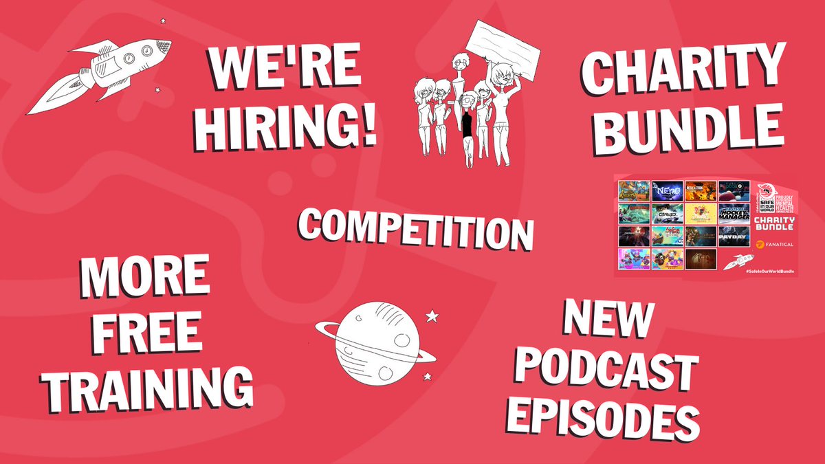 SafeInOurWorld's tweet photo. What a month February has been already!
📢 We're hiring staff
📣 We're hiring trustees
🪐 Our #SafeInOurWorldBundle launched
👾 We reached episode 10 of @SIOWPodcast
👟 We announced more free training for CMs
🌟 We launched a Nintendo Switch Competition
What will March bring? https://t.co/VQNpfZJV9c