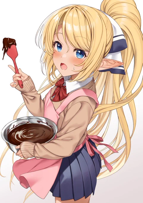 家庭科室で隠れて頑張っているところを渡す本人に見られてしまったエルフのお姫様 