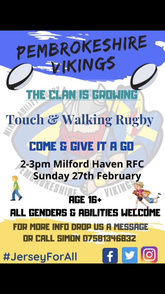 PembrokeshireV's tweet photo. BREAKING NEWS 
THE VIKINGS FAMILY IS EXPANDING !!!!🏉🏉🏉
Come and try something New
Everyone Welcome !!  #ashirtforall.  #giveitago.  #newyorkwelsh https://t.co/rgxtnDGlAP