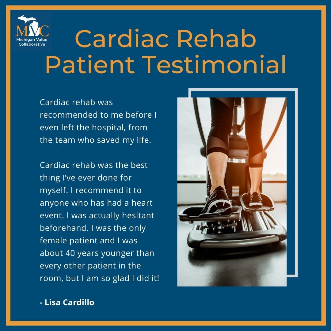 This is the value of a strong #physician recommendation: Lisa Cardillo was afraid to be alive in the weeks following her cardiac event, so she did everything her medical team recommended, including #cardiacrehab. Read her testimonial about why patients should give it a chance: