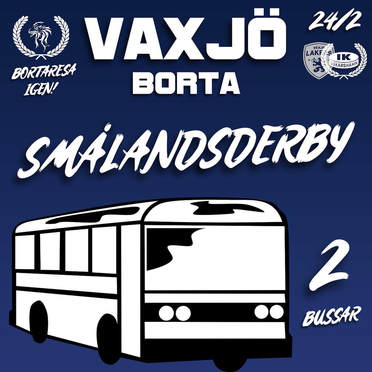 BlueFrontS's tweet photo. Två nya resor ute på hemsidan.
Smålandsderbyt mot Växjö och succén ifrån i vintras, Malmö away.
Häng med det blir kul.
Mer info och anmälan finns på hemsidan:
https://t.co/vunsRt4rBo
#Bluefrontsupport #BFS #Oskarshamn https://t.co/SpRZXS7qw9