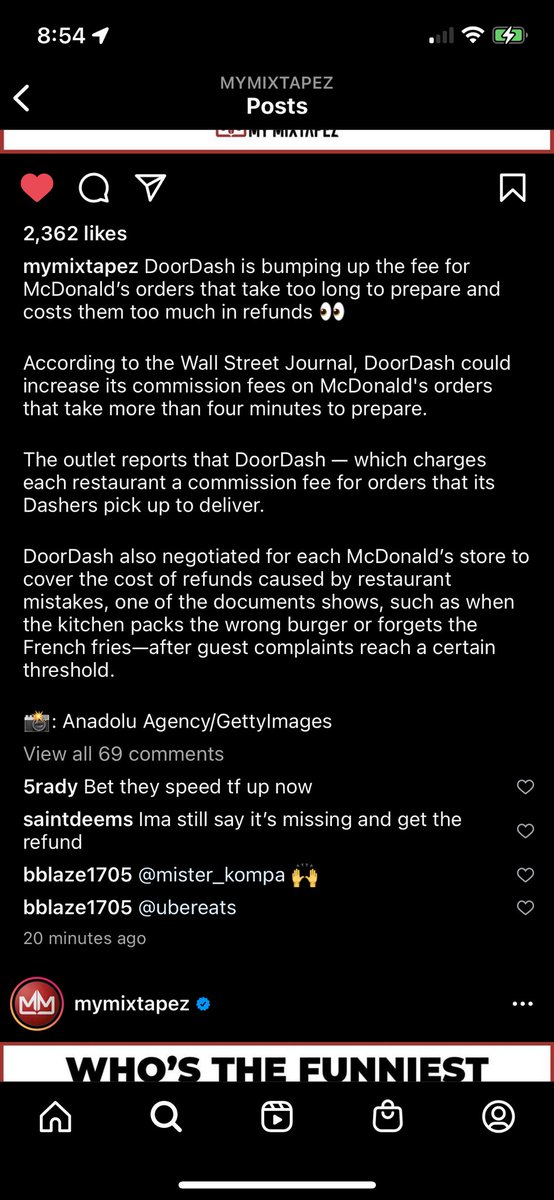 bblaze1705's tweet photo. @UberEats @McDonalds be doing the same with us Uber deliveries as well.. long waits and orders messed up and miss items and especially in New York City the employees will look at you and act like that you not there and they be rude and have attitude some have to be done for us https://t.co/r9l5PVmIfx