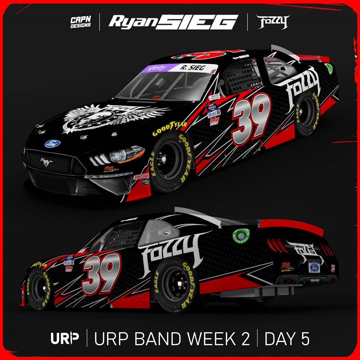 Capn_Designs's tweet photo. Day 5 of #URPBandWeek2! Today's band is someone who I followed from the days of wrestling into the music industry. We're talking about @FOZZYROCK & @IAmJericho!
Follow @turn4graphics & @JaredBMedia for more!
#NASCAR | #Fozzy | #RyanSieg | #Music | #URPStaysWinning https://t.co/iFxFjWwjdR