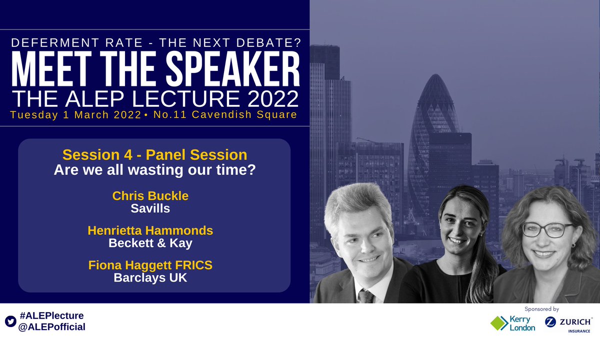 ALEPofficial's tweet image. Our panel session will be chaired by ALEP Director, Mark Chick @section42, and supported by our expert panel Fiona Haggett FRICS from Barclays, Henrietta Hammonds of @BeckettandKay and Chris Buckle of @Savills. 
 
Book your place here:  
ow.ly/SC5250HtwG4 
 
#ALEPLecture