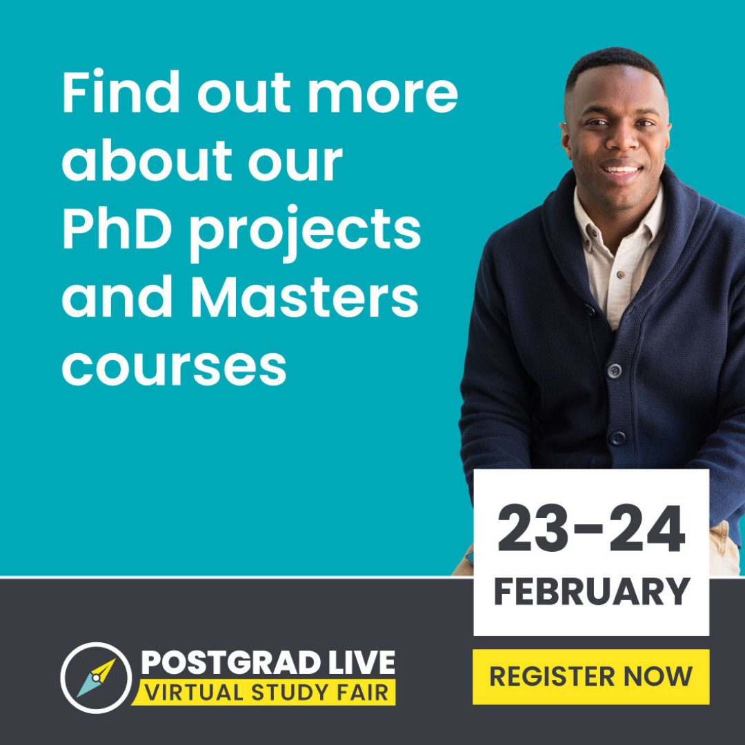UoS_Careers's tweet photo. If you're considering undertaking a PhD or Masters course, be sure to check out the Postgrad Live Virtual Study Fair, hosted online by #FindAPhD and #FindAMasters, to gain an insight into postgrad opportunities
Register for a place at: https://t.co/wdPiAIAdAN https://t.co/HIUpSwqofk