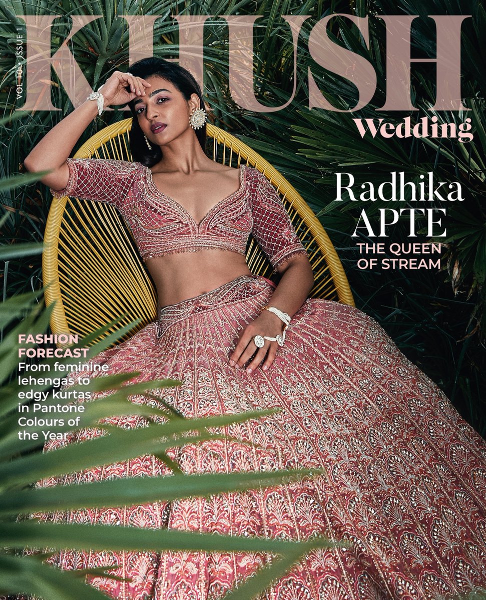 Cover girl Radhika Apte (<a href="/radhikaofficial/">Radhika Official</a>) plays tropical goddess in lustrous bridal couture for #KhushWedding to celebrate the month of romance. 

Download your FREE COPY
l8r.it/ZB6I

Radhika is wearing: Lehenga @payalkeyalofficial, jewellery: <a href="/Auroras/">Richard Phipps</a>.collection