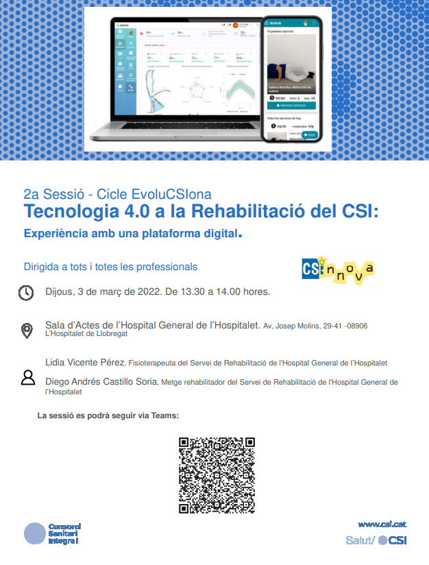 innovacio_csi's tweet photo. Us convidem a la segona sessió dels #CiclesEvoluCSIona que realitzarem el proper dijous 3 de març a les 13:30H de la mà del nostre @reh_csi . No us ho perdeu! #SomCSI #EquipCSI #CSInnova #InnovacioCSI @ConsorciCSI https://t.co/LyGN59dhsX