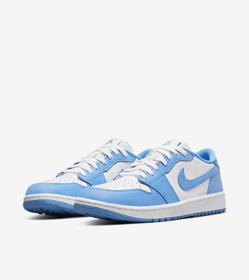 SOLELINKS's tweet photo. Air Jordan 1 Low Golf 'UNC' official images https://t.co/J5ypJiwwf3
