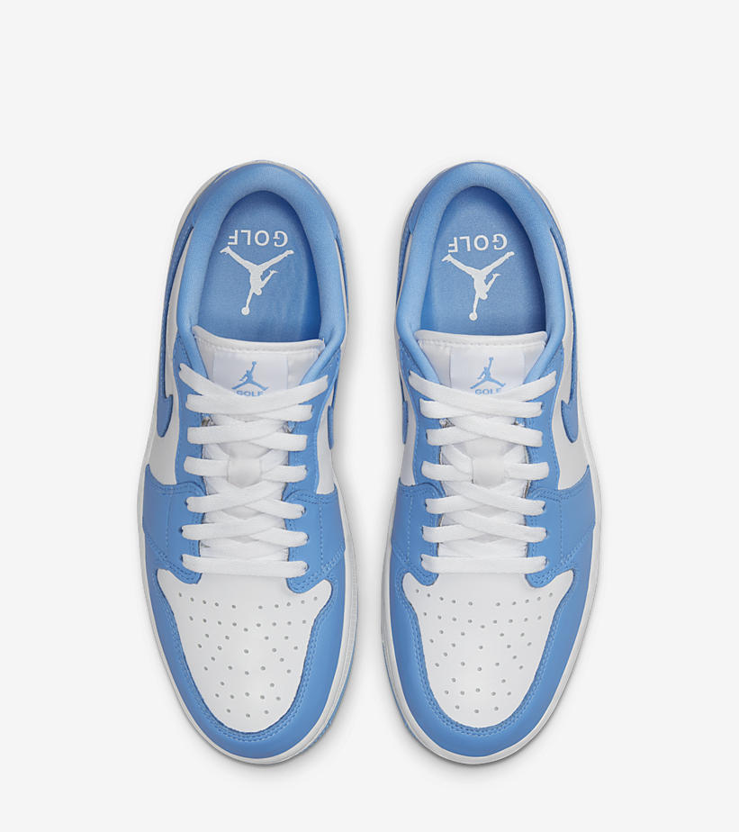 SOLELINKS's tweet photo. Air Jordan 1 Low Golf 'UNC' official images https://t.co/J5ypJiwwf3