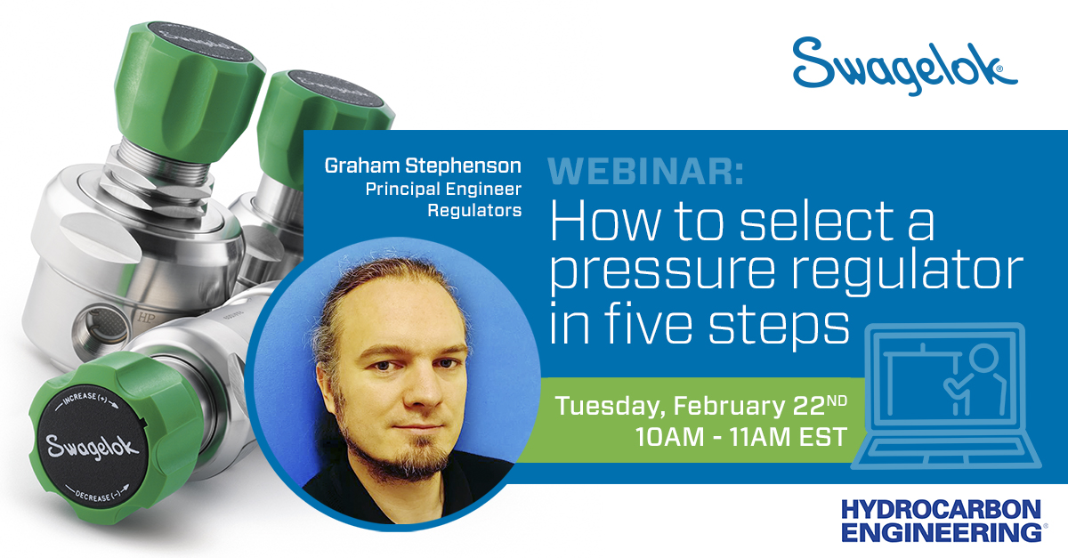 SwagelokMN's tweet image. Choosing the right regulator can make all the difference when it comes to keeping your pressurized #fluidsystem operating safely and as intended. Learn how to select the best option during our webinar with Hydrocarbon Engineering on Feb. 22. Register: bit.ly/3JlJpkt