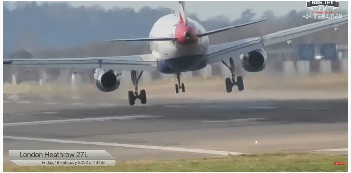 jameswilkesesq's tweet image. "Bosh". That was intense. One wheel then the other. Phew and well played that @British_Airways pilot.
@BigJetTVLIVE #Heathrow #bigjet
