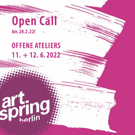 BA_Pankow's tweet photo. #ARTSPRING BERLIN 2022
Das Kunstfestival steht dieses Jahr unter dem Motto „Der Mythos ist hin“.
Bis zum 28.2. läuft der Open Call für Künstler:innen am Wochenende der Offenen Ateliers teilzunehmen.
Zur Anmeldung geht es hier:👇
https://t.co/YitrRaCsA5 https://t.co/AqjBzIbKwU