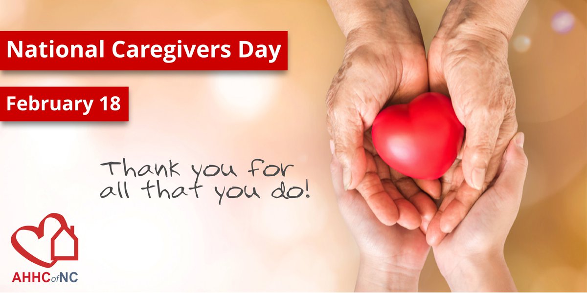 AHHCNC's tweet photo. Today for #NationalCaregiversDay we celebrate and honor the everyday heroes who take care of our friends, families, and neighbors through the act of #caregiving. 
#hospice #homecare #ahhc #CaregiverDay https://t.co/67NJ6XcWgm