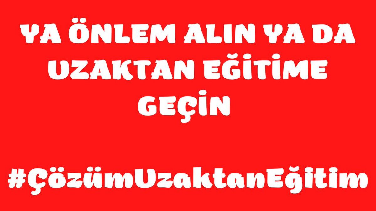Duyun artık sesimizi YETER!  #ÇözümUzaktanEğitim