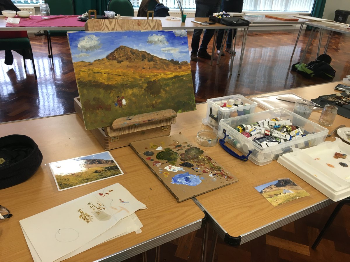 FBreaks's tweet photo. Many thanks again to The Lost Art Group in Dronfield for the invitation to deliver an acrylic painting workshop, as you can see from these photographs they are not short of talent! #artworkshop #acryliconcanvas #artteacher #artdemonstration #acrylicpainting #landscapepainting https://t.co/wEXlBeitLq
