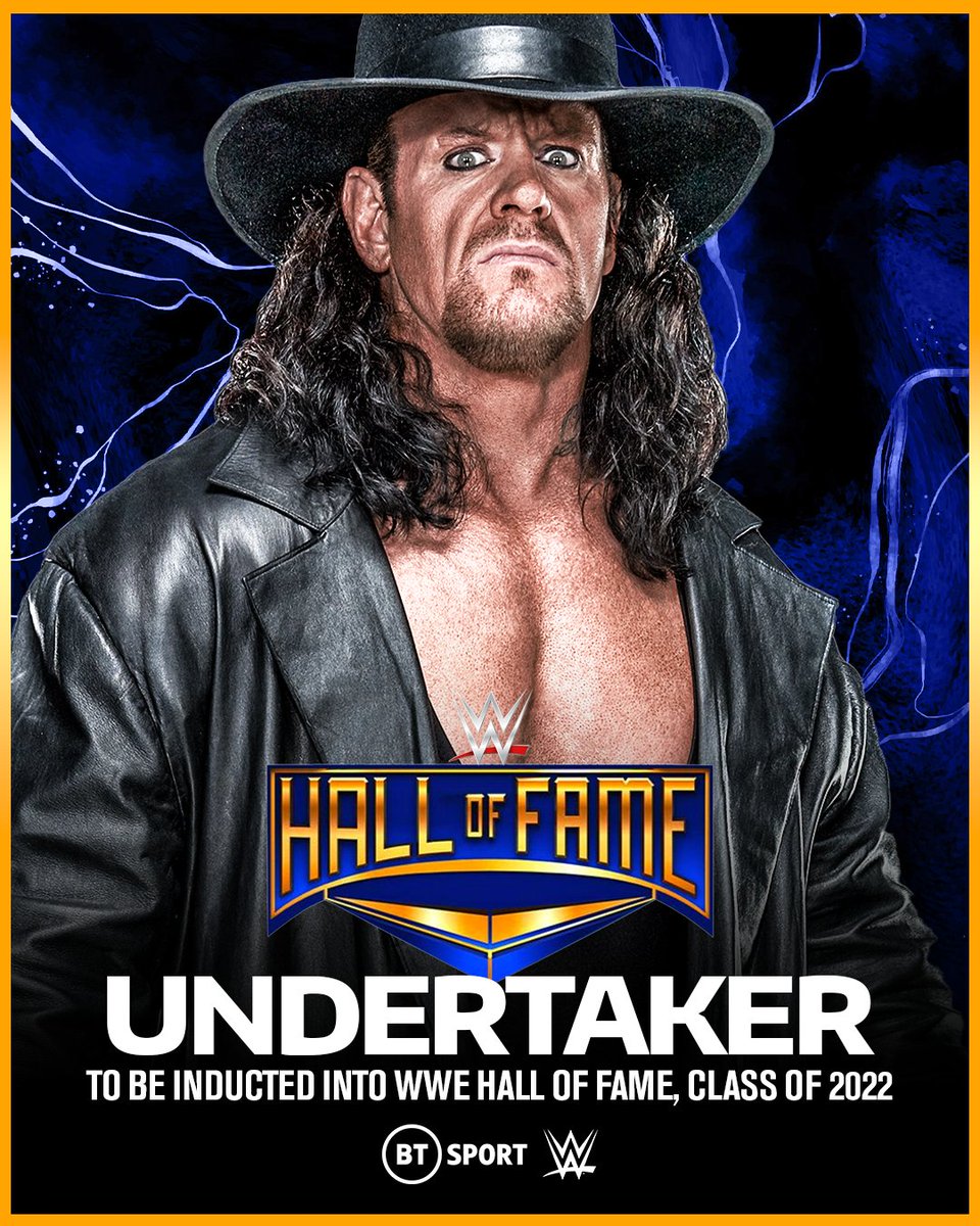 wweontnt's tweet photo. It isn't a Hall of Fame without the greatest 🐐

@undertaker will take his rightful place in 2022 🙌

#WWEHOF https://t.co/61ykTeV5Jp