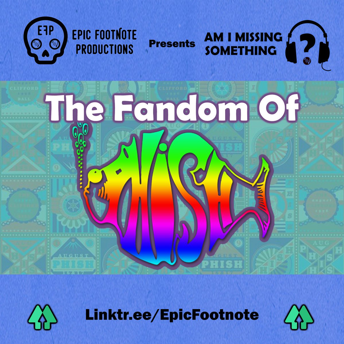 EpicFootnote's tweet photo. We also take a deep dive into the fandom of #Phish during a new ep of "Am I Missing Something?" Stream it here:
https://t.co/ZhOypmcvrA
#PhishFandom #PhishHead #JamBand #LivePhish #JamRock #TreyAnastasio #MikeGordon #JonFishman #PageMcConnell #Tweezer #BouncingAroundTheRoom https://t.co/4drBZOF0bQ