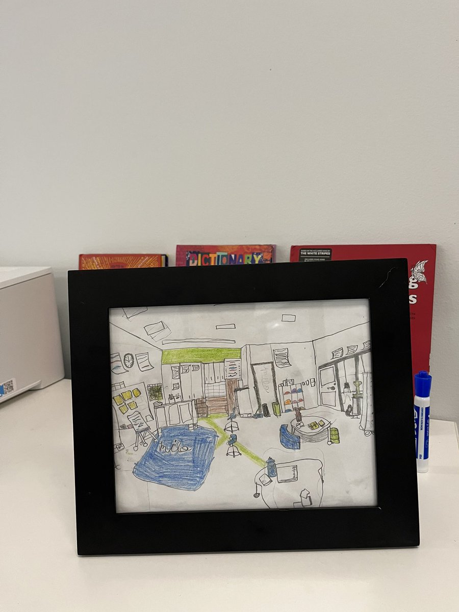 Kids POV of the room framed in the room 👀 the best most meaningful drawing 🖤