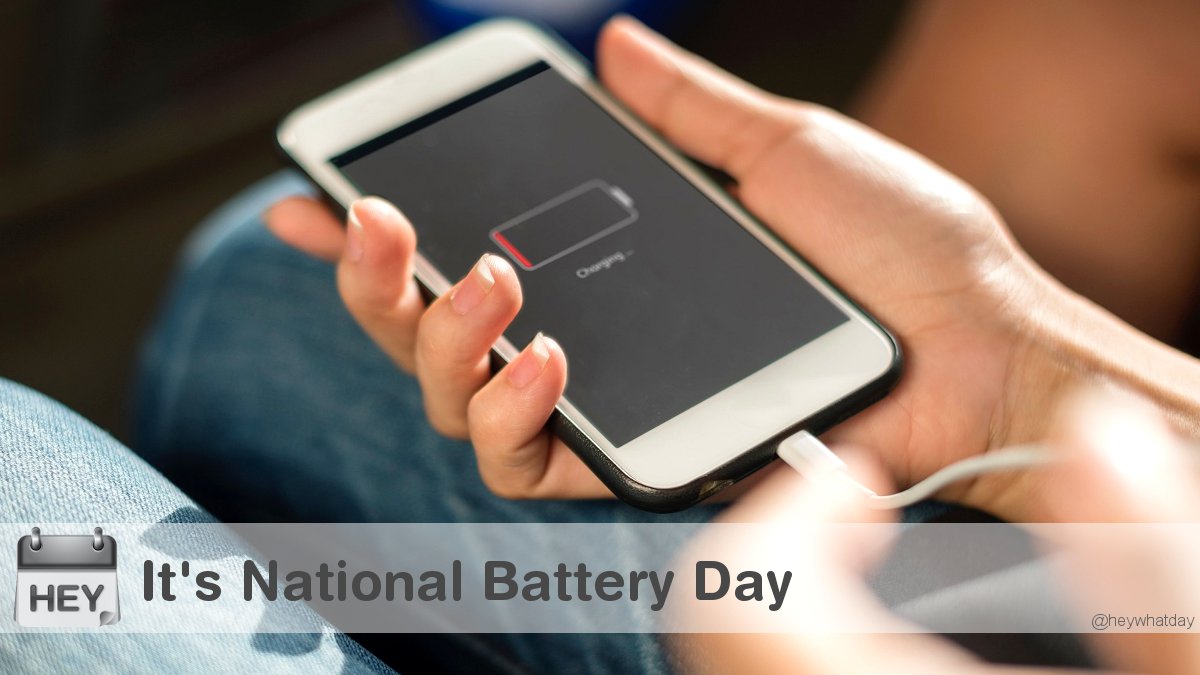 HeyWhatDay's tweet photo. It's National Battery Day!
#BatteryDay #NationalBatteryDay #Battery https://t.co/haa16Sfl6h